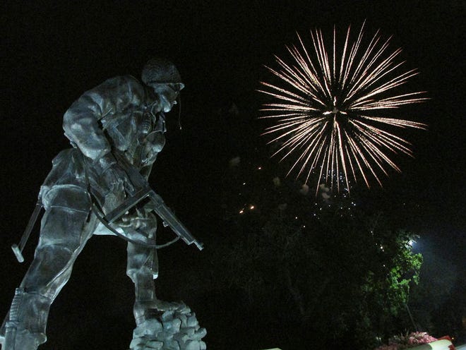 Fireworks end Fort Liberty's Fourth of July observance Saturday, June 29, 2024.