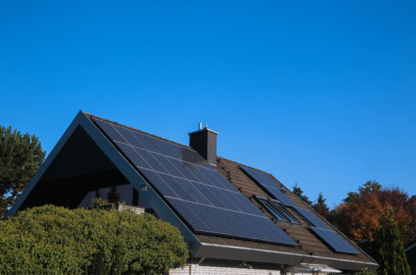 Solar panels on roof