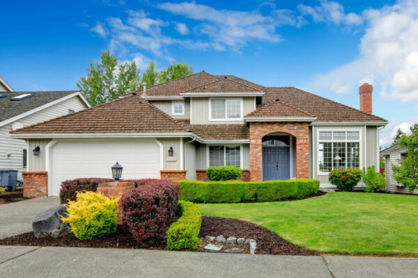 American house exterior with curb appeal